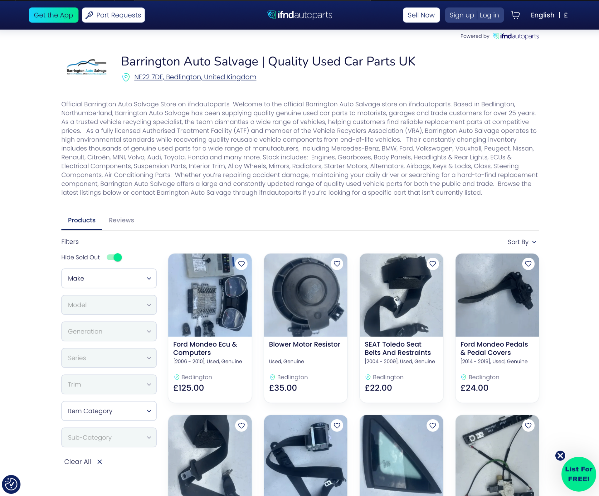 Barrington Auto Salvage store preview